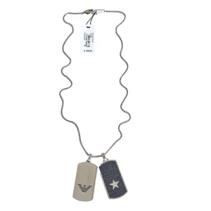 Emporio Armani Kette EGS2675040 Dog Tag Herren Edelstahl Anhänger NEU OVP - Bild 1 von 17