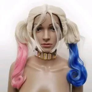 Blue and Pink Wig Hair Ladies Fashionable Anime Cosplay Costume Party - Picture 1 of 8