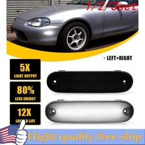 2/4x Smoked Side Marker Light Housing w/Pigtail Replacements For 90-05 Miata MX5 - Picture 1 of 22