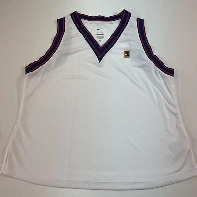NWT $60 Women’s XL Nike Court Dri-FIT Slam Tennis Tank DA4718-100 Preppy Active - Image 1 of 4