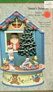 Vintage 1991 Enesco SmallWorldofMusic "Santa’sSurprise" Multi-Action Spieluhr funktioniert - Bild 1 von 24