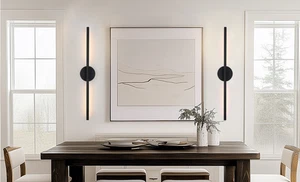 Rechargeable Dimmable Battery Powered Wall Sconces w Remote Control (Set of Two) - Picture 1 of 16