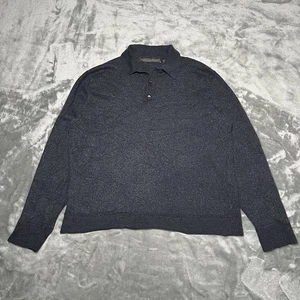 Robert Barakett Hemd Herren Gr. XL Blau Merinowolle Kaschmir Polo Luxus - Bild 1 von 6