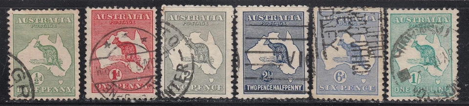 Australia #1-4, 8, 10 Used - Image 1 of 1