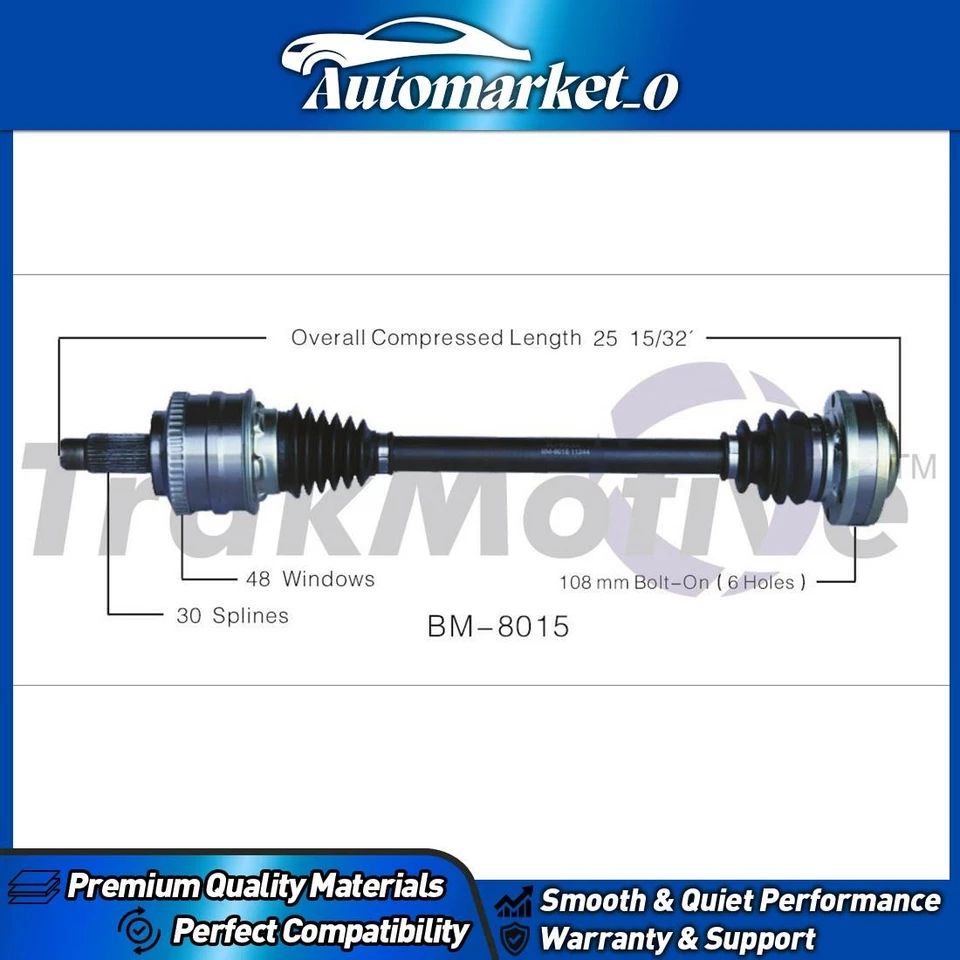 Eje trasero derecho CV para BMW 840Ci 1994-1997 Foto 1 de 1