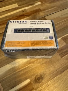 NEW NETGEAR ProSafe 8-Port Gigabit Desktop Switch 10/100/1000 Mbps - GS108 NEW - Picture 1 of 4