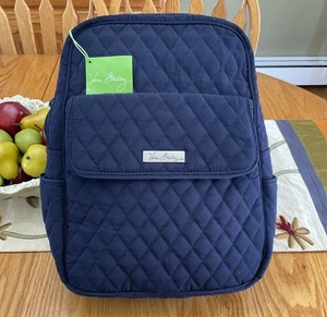 Vera Bradley Quilted Backpack Classic Navy 15255-219-NEW WITH TAG! - Picture 1 of 7