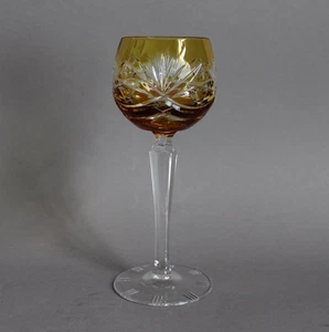 Nachtmann Römer Glas Weinglas H 19 cm Bleikristall Überfang gelb Dekor 124 - Picture 1 of 7