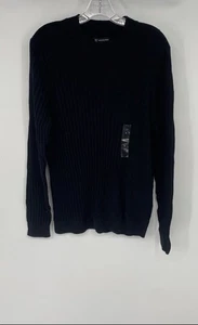 INC International Concepts Womens Black Cotton Crew Neck Pullover Sweater Size L - Picture 1 of 6