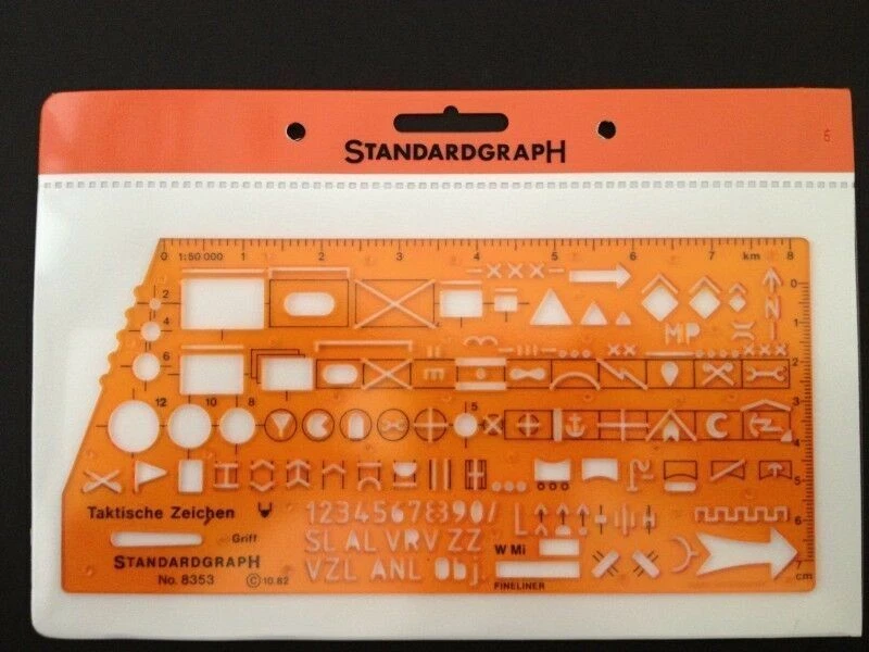 TAKTISCHE Schablone (Bundeswehr) - standardgraph 8353  -NEU & OVP Rechnung - Bild 1 von 1
