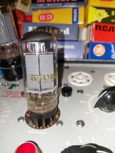 One(1) TV7D/U RE-Tested Strong  1970's SYLVANIA 7591A 'Coin-Base' Power Tube - Picture 1 of 16