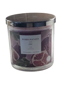 Sonoma 14 Oz Candle New Pomegranate & Fig - 3 Wick - Long Burn Time - Picture 1 of 4
