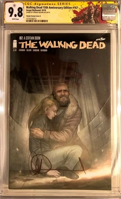 Walking Dead #167 15th Anniversary Takeda Variant Cover A SS CGC 9.8 Sign Adlard - Image 1 of 2