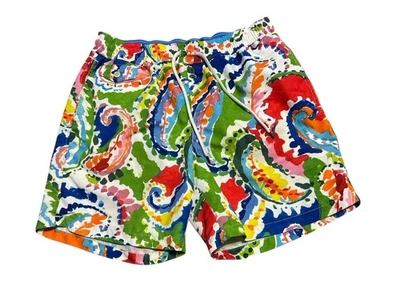 Pantalones Cortos de Natación Polo Ralph Lauren Para Hombre Talla M Colorido Cachemira Acuarela Usados en Excelente Condición Foto 1 de 4