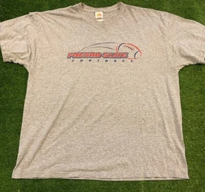 Vintage Fresno State Bulldogs shirt mens extra large football gray Y2K FSU J - Picture 1 of 10
