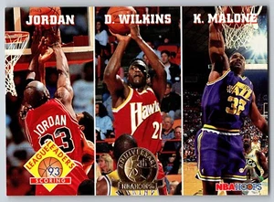 Michael Jordan Dominique Wilkins Karl Malone 1993 NBA Hoops Scoring Leaders #283 - Picture 1 of 2