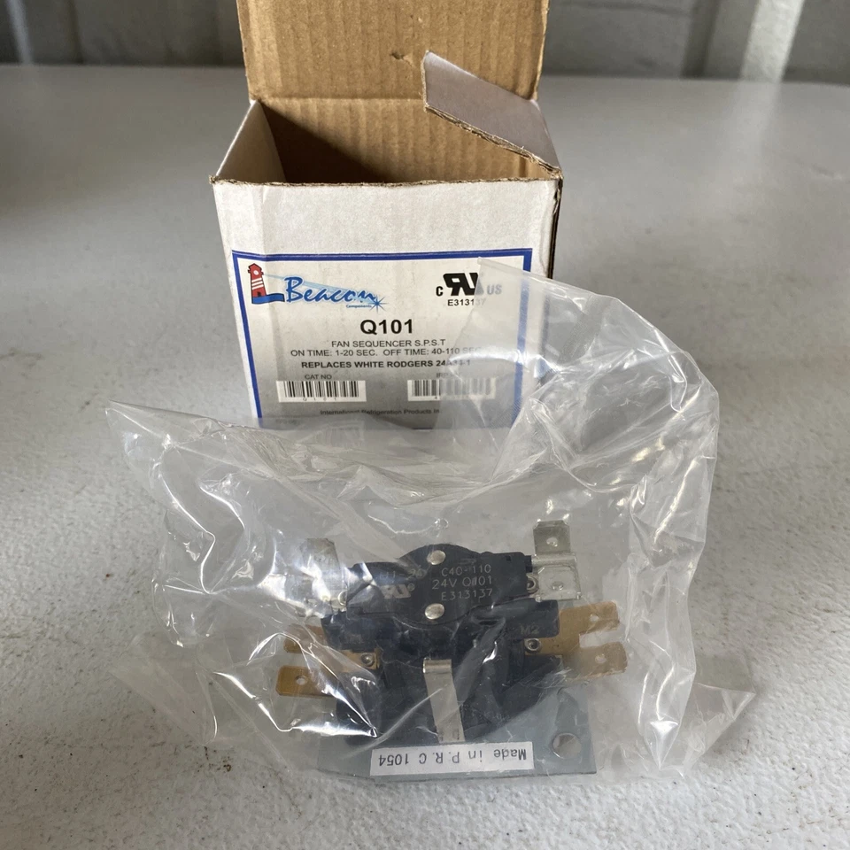 New Beacon Q101 Fan Sequencer Replaces White Rodgers 24A34-1 (P2) - Image 1 of 3