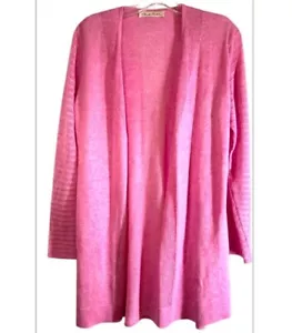 CLAUDIA NICHOLE DAMEN SEIDE KASCHMIR CARDIGAN PULLOVER MEDIUM ROSA bequem Kabine - Bild 1 von 10