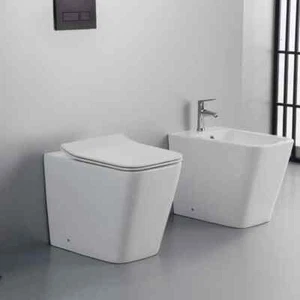 SANITARI A TERRA ZODIAC RIMLESS FILO MURO WC BIDET Rallentata Coprivaso BAGNO - Foto 1 di 16