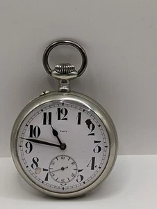 Large Size 8 Day Swiss Antique Pocket Watch - Picture 1 of 6