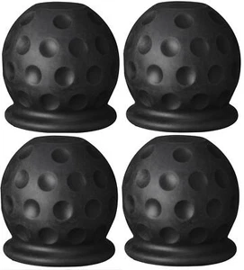 4 x Abdeckkappe Schutzkappe Anhängerkupplung Golfball Schwarz AHK Kappe Set - Bild 1 von 9