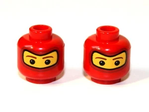 2x LEGO® Kopf mit Maske Sturmhaube Balaclava 3626b NEU rot F1 Rennfahrer - Picture 1 of 1