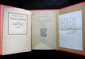 SIGNIERT Anatole France (ALS) Marguerite (1920-1.) + zusätzliche Drucksammlung - Bild 1 von 23
