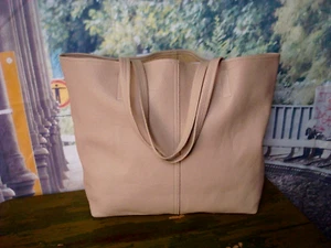 SAS Portrait Collection Tan Leather Tote Shopper Shoulder Bag San Antonio USA - Picture 1 of 13