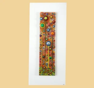 Handgefertigtes Original-Gussglasbild ""Im Garten"". - Bild 1 von 6
