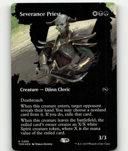 FOIL - MTG - Severance Priest (Borderless) #369 - Tarkir: Dragonstorm - Picture 1 of 1