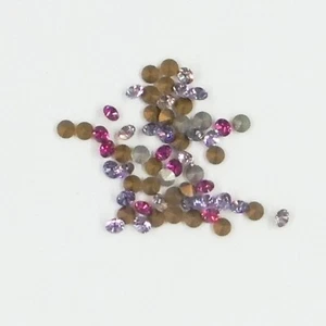 MIX PP18-4 : 60 strass Swarovski fond conique PP18 (2,45mm) MIX 4 couleurs - Picture 1 of 5