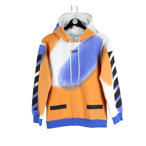 OFF WHITE OFF WHITE VIRGIL ABLOH Felpa con Cappuccio 2013 Freccia Multicolore Uomo Taglia S