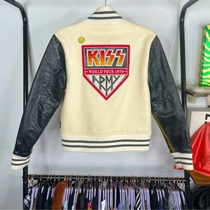 Trunk LTD Kiss Army World Tour 1979 Letter Bomber Jacket - Picture 1 of 12