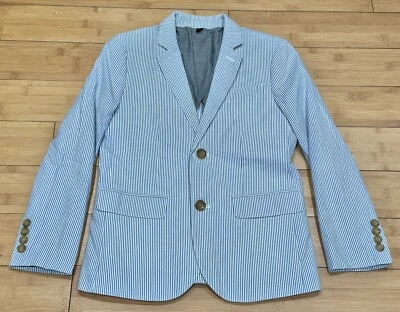 J. Traje Chaqueta Crewcuts Ludlow Seersucker Niños Talla 10 Nuevo con Etiquetas Minorista $168 Foto 1 de 4
