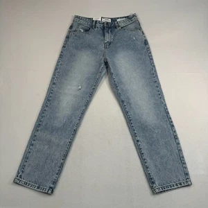 Cotton: On Damenjeans 8 blau Mom gerade hoher Bund helle Waschung neu mit Etikett - Bild 1 von 11