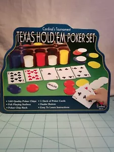 Torneo de Cardenales - Texas Hold 'Em juego de cartas completo en un contenedor de metal - Imagen 1 de 12