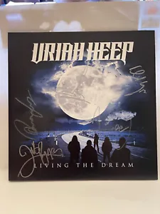 Uriah Heep Living The Dream Special White Vinyl Autographed LP - Picture 1 of 4