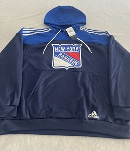 NY Rangers Adidas NHL Pullover Hooded Sweatshirt Men’s 2XL - Picture 1 of 5