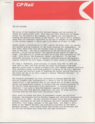 Canadian Pacific Rail pack 12 Documents+ images+  Rogers Pass Grade Improvements - Image 1 of 4