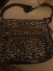 Bueno Animal Print Canvas And Faux Leather Purse Bronze  