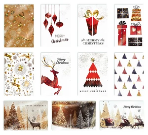 Christmas Holiday Greeting Cards with Gold and Metallic Foil, 100 Pack, 4 x 6... - Picture 1 of 7