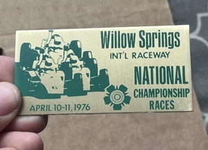 1976 Willow Springs Raceway National Championship Races Dash Plaque Car Racing - Picture 1 of 3