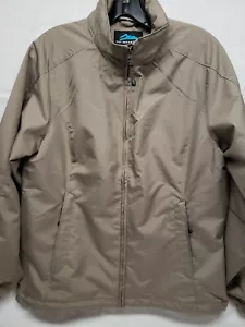 Tri-Mountain Windbreaker Jacket Women Medium Tan Lightweight Hooded Full Zip NWT - Picture 1 of 12