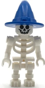 Lego New Minifigure Skeleton Standard Skull Bent Arms Vertical Grip Witch Hat - Picture 1 of 1