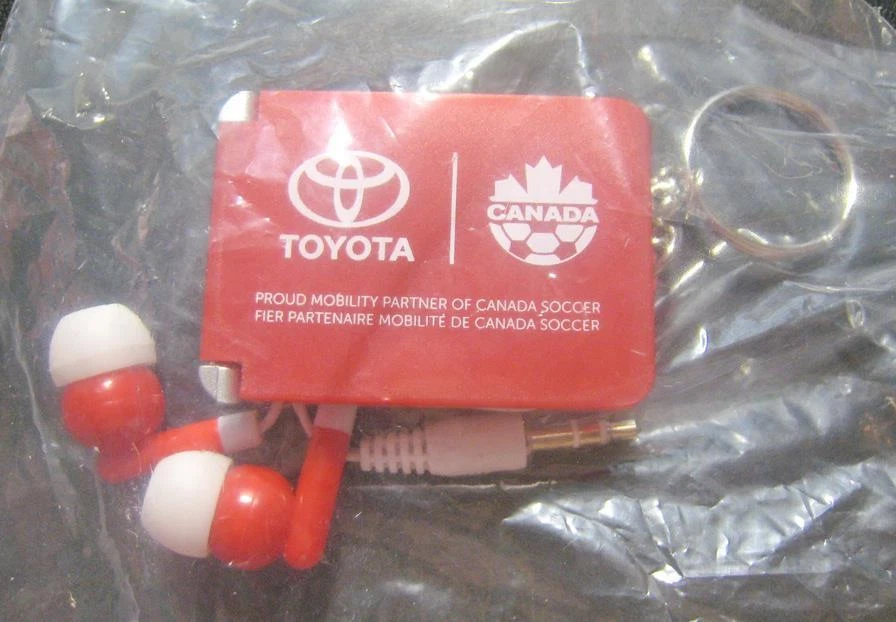 Canada Football Federation Toyota Official Keychain Mobile Earphones New Sealed - Image 1 of 1