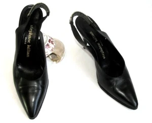 STEPHANE KELIAN - Court Shoes Summer Vintage Black Leather 5.5 US=37 - Mint - Bild 1 von 6