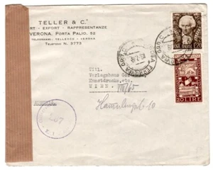 Repubblica italiana - 20 L. Biennale e 20 L. Alfieri 1949 su busta per Vienna - Bild 1 von 1