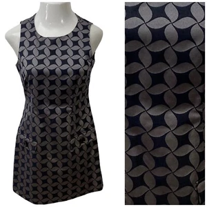 Vestido Michael Kors Mujer Talla 6 Sin Mangas Años 70 Ambiente Gris Plateado Trabajo Oficina - Imagen 1 de 16