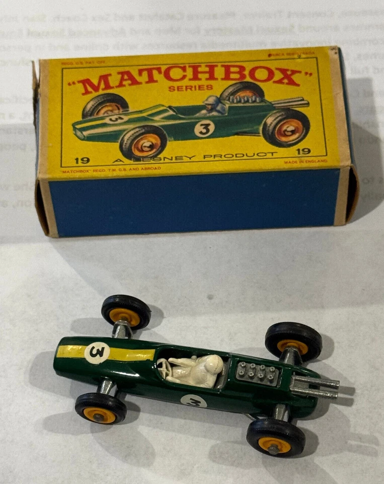 MATCHBOX/LESNEY No.19. LOTUS RACING CAR. ORIGINAL BOX. NOT SUPERFAST MODEL - Image 1 of 4