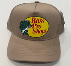 Bass Pro Shops Outdoor Hat Mesh Cap Fishing Snapback Khaki Tan Brown Logo